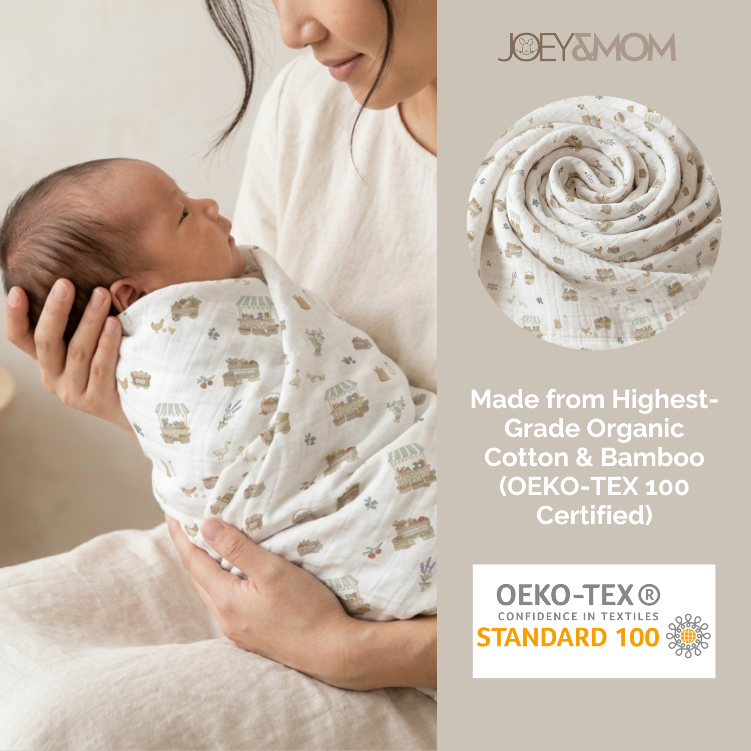 Organic Bamboo Muslin Swaddle