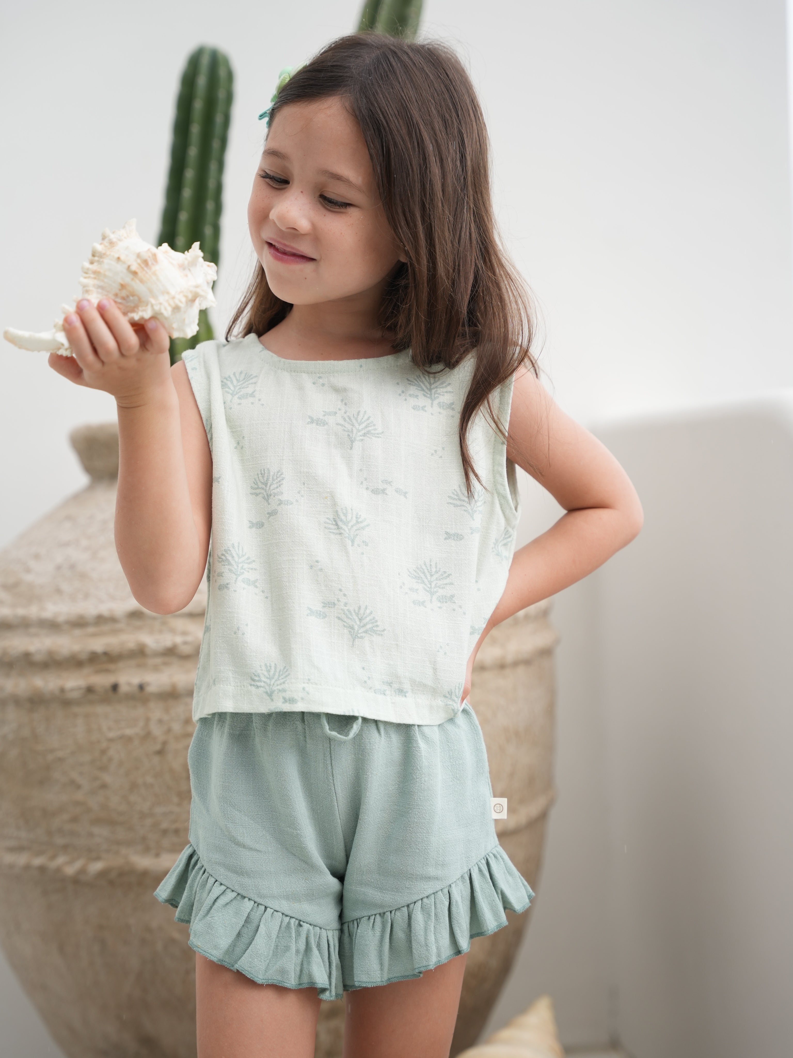 Joey&Mom Coastal Collection Kids Linen Outfit | Breathable Lightweight Linen Wear for Boys & Girls | Soft Comfortable Summer Kids Clothing | Eczema Friendly Daily Wear