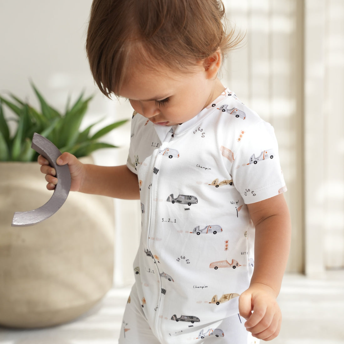 Zipper Romper - Retro Racer