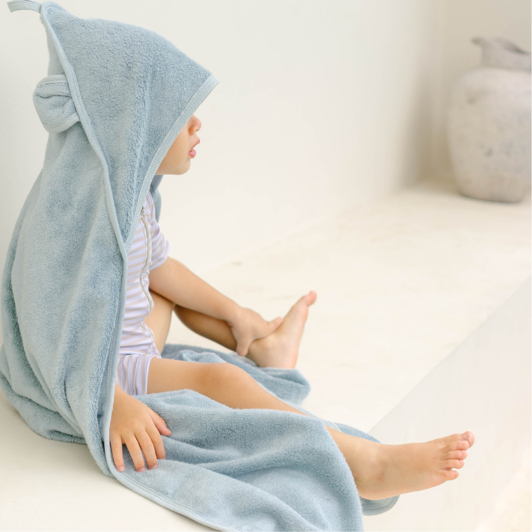 Hooded Towel Dusky blue JOEY MOM