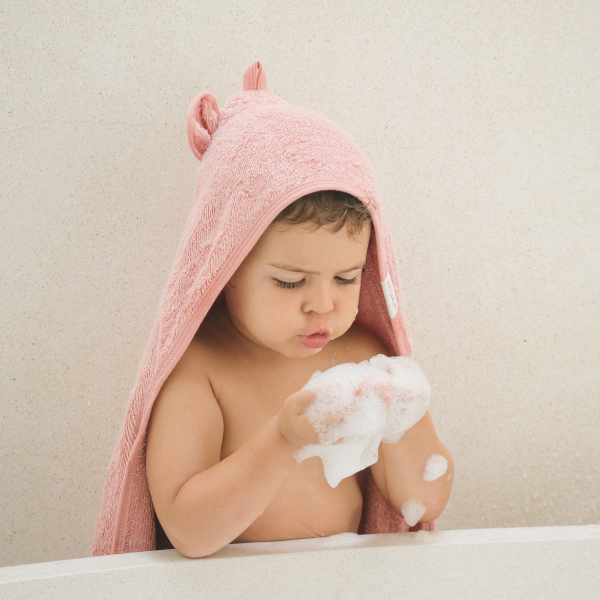Hooded Towel - Blush Pink