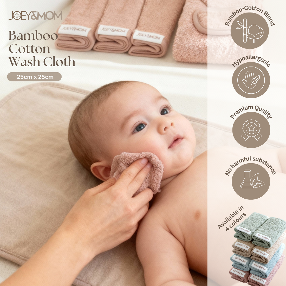 Bamboo-Cotton Baby Washcloth