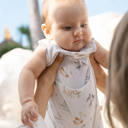 Sleeveless Bamboo Romper - Safari