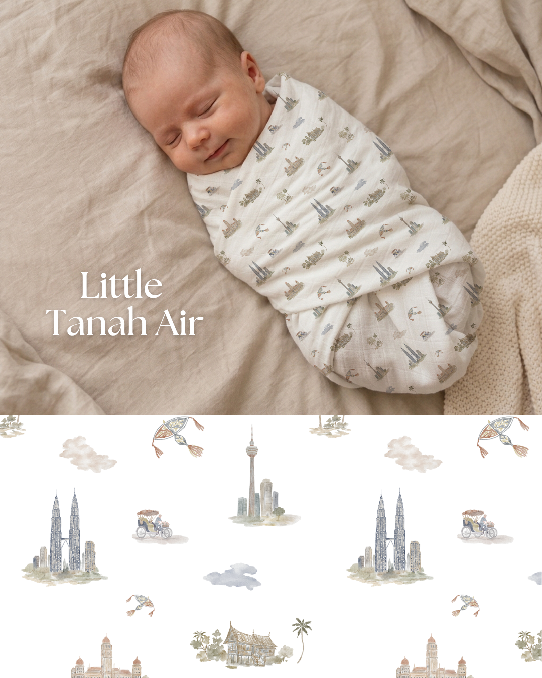 A Piece of Malaysia swaddle set bundle