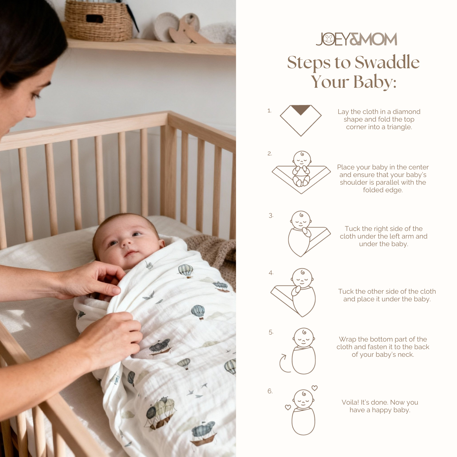 Organic Bamboo Muslin Swaddle Blanket