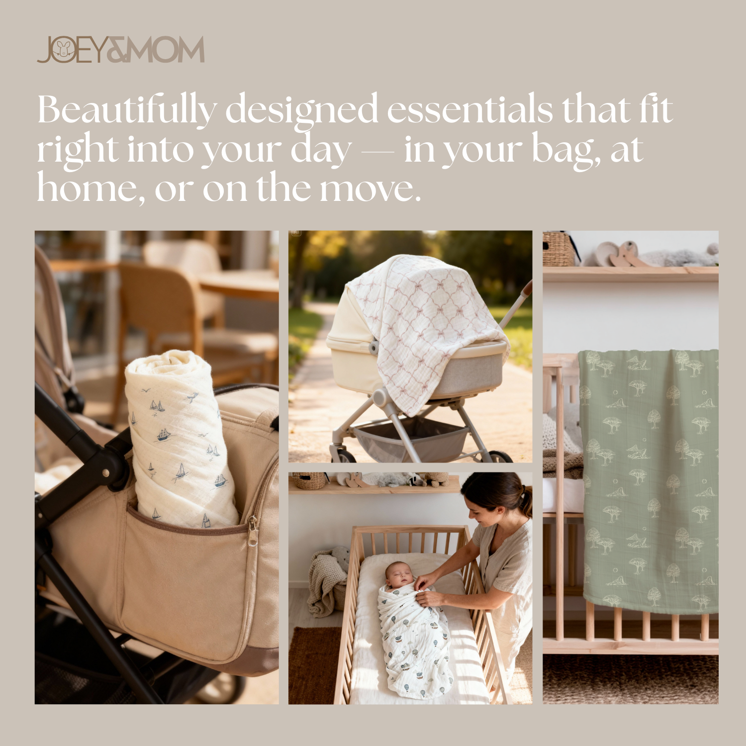 Organic Bamboo Muslin Swaddle Blanket