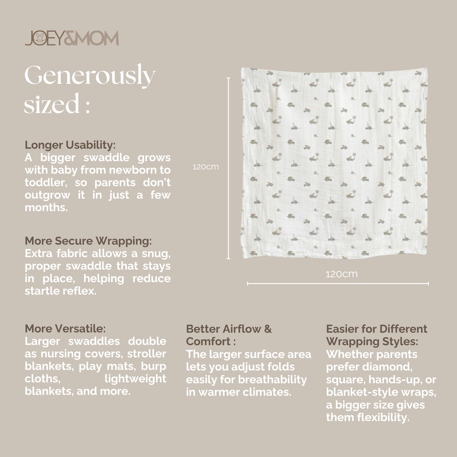 Organic Bamboo Muslin Swaddle