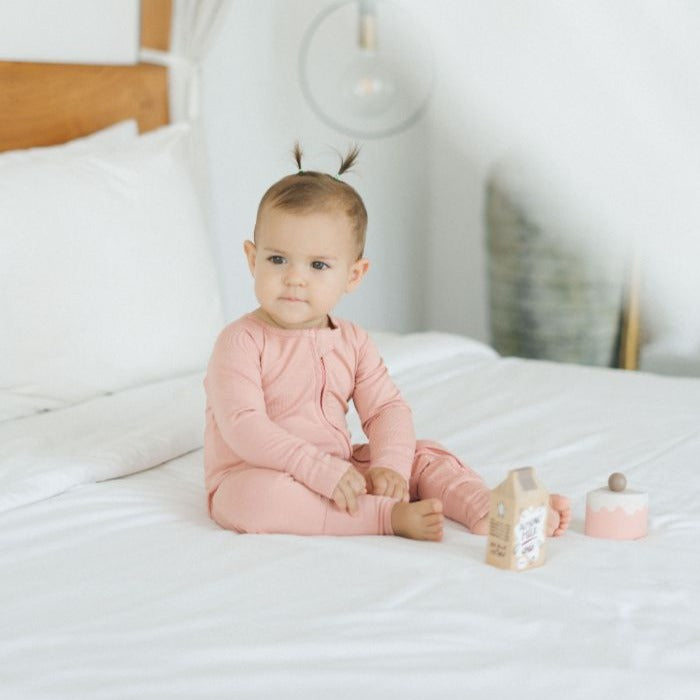 Bamboo Sleepsuit - Coral Crush