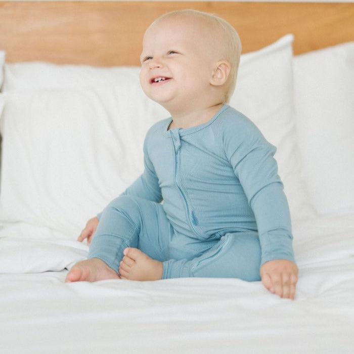 Bamboo Sleepsuit - Blue shadow