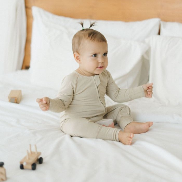 Bamboo Sleepsuit - Cashew Cream