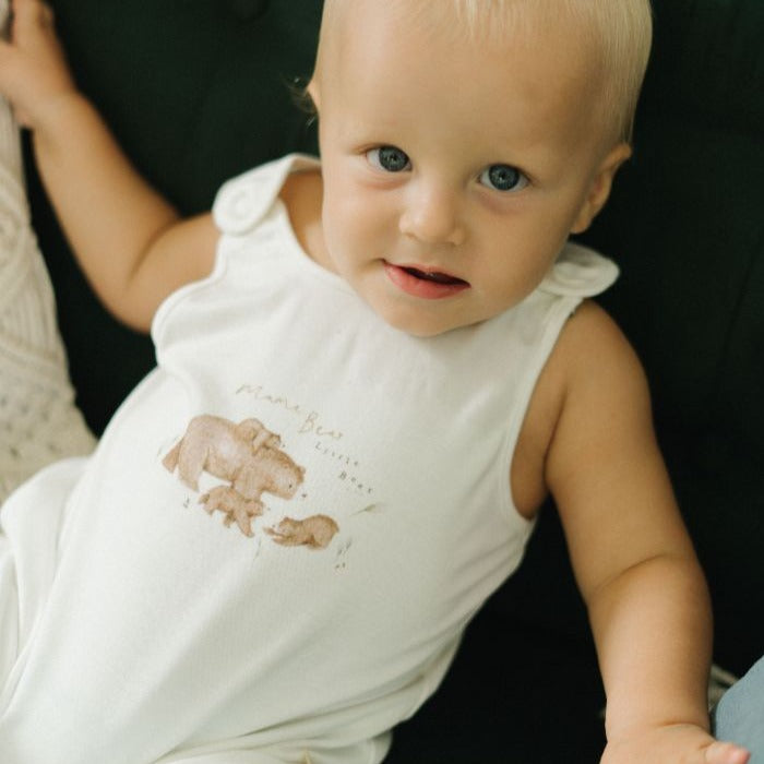 Sleeveless Bamboo Romper - Bear