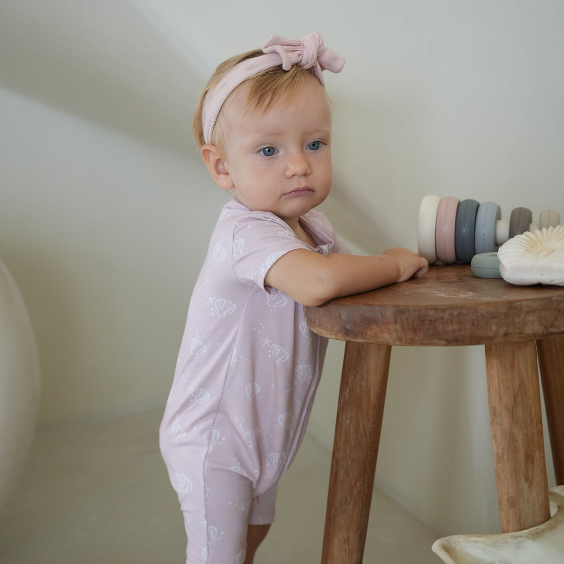Zipper Romper - Pink Shores