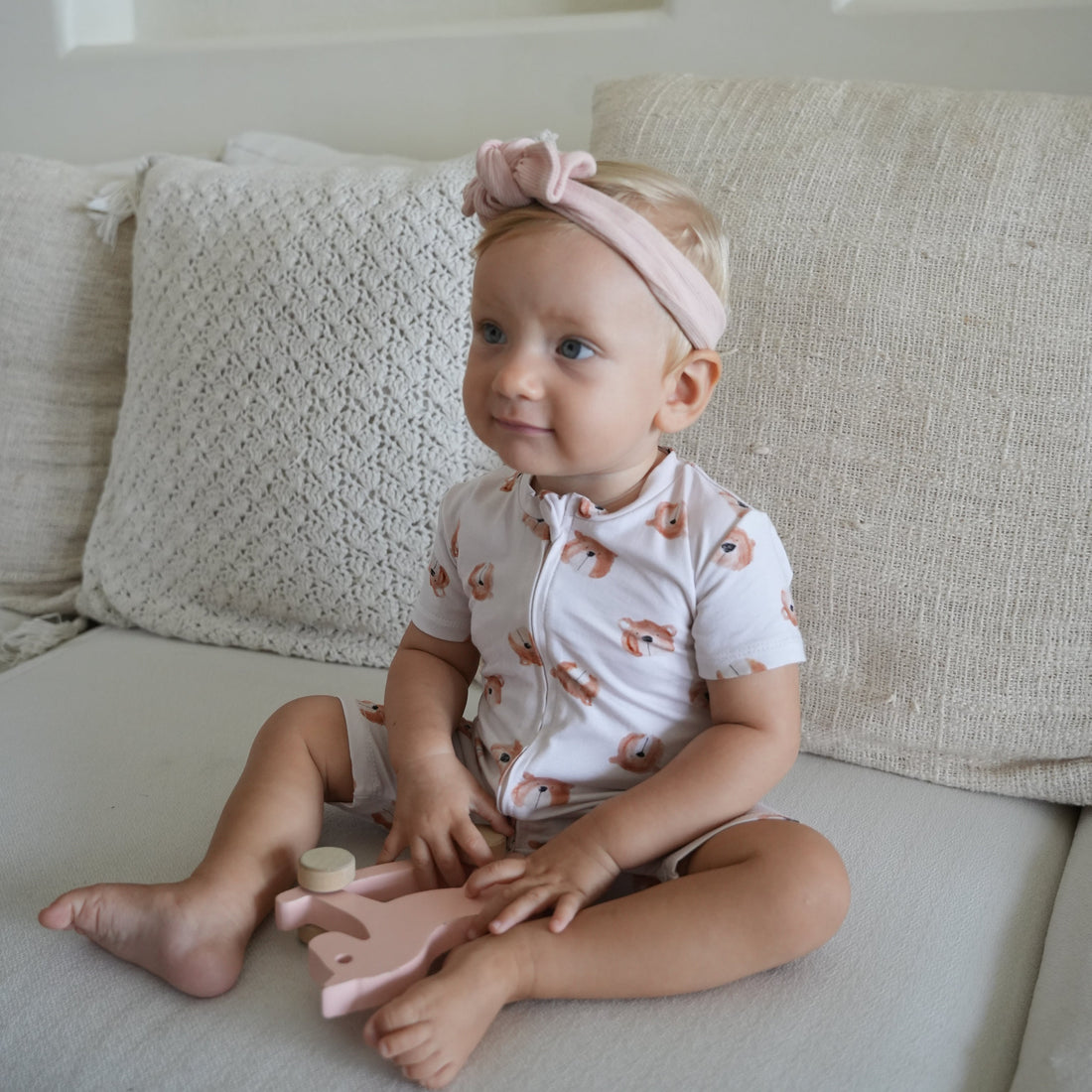 Zipper Romper - Bearly Cute