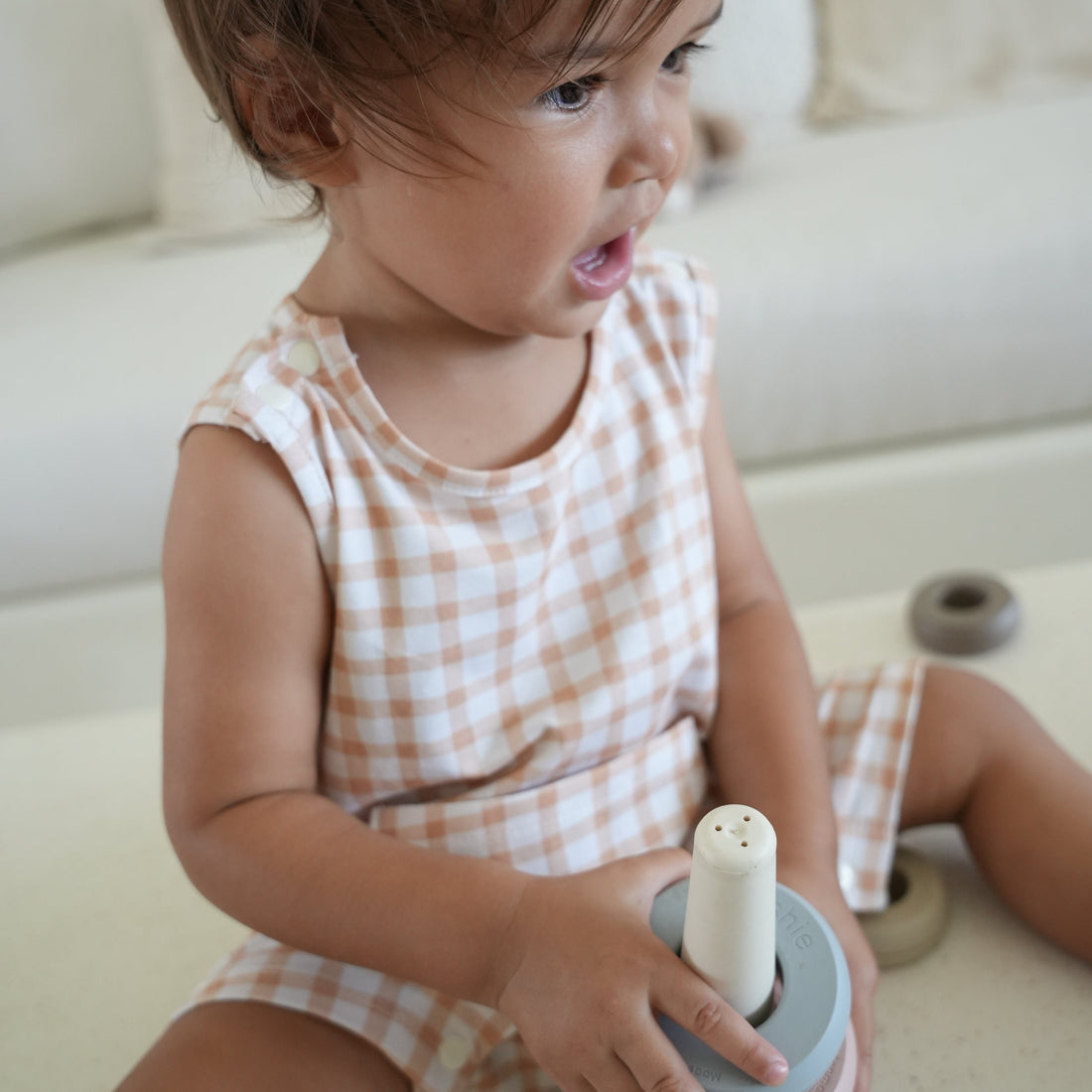 Sleeveless Romper - Autumn Toast