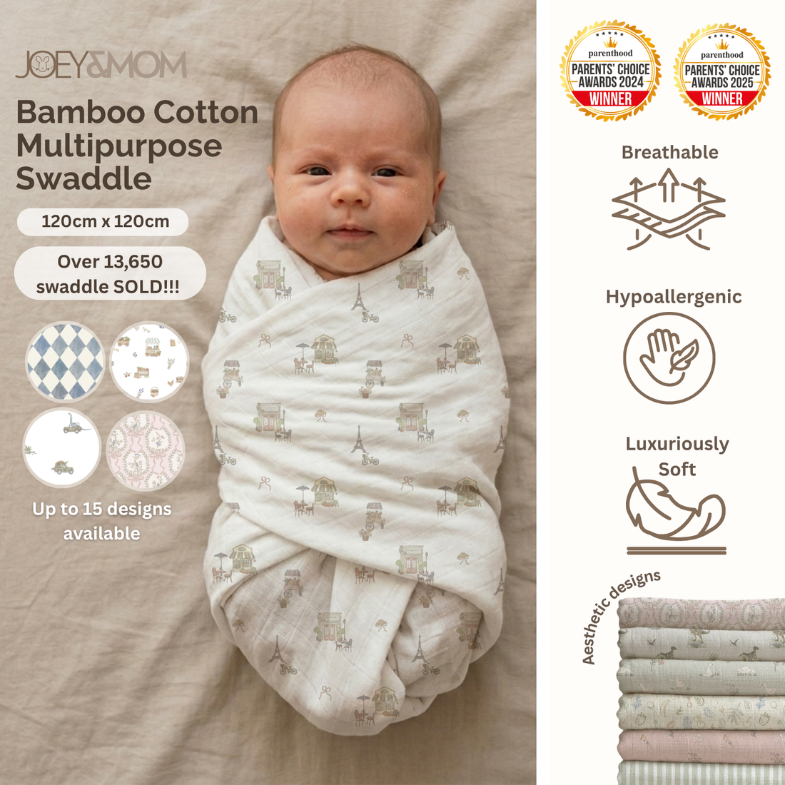 Organic Bamboo Muslin Swaddle