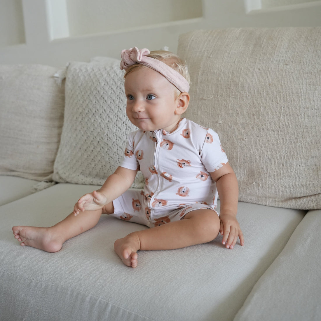 Zipper Romper - Bearly Cute