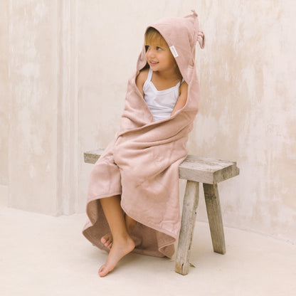 Hooded Towel - Dusty Rose