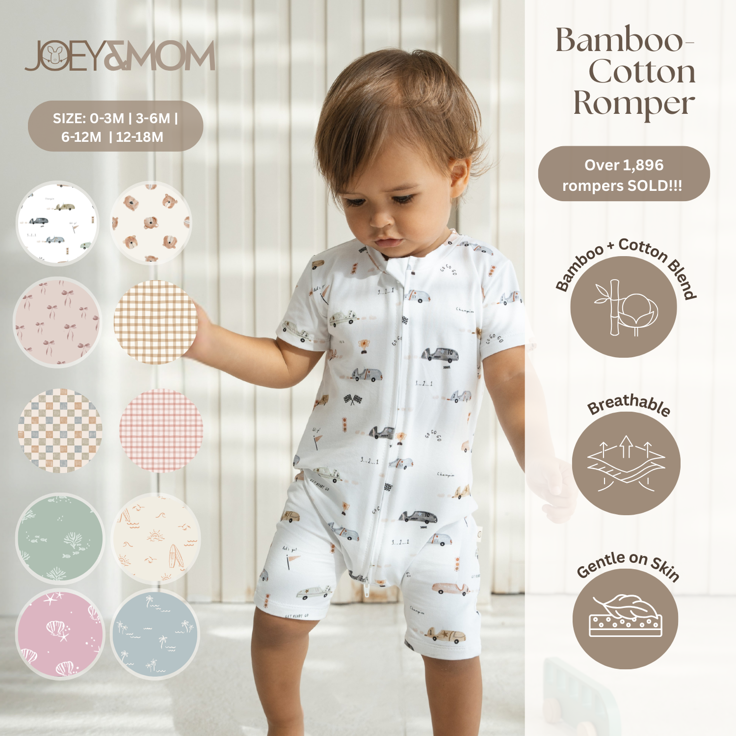 Baby Bamboo Cotton Romper